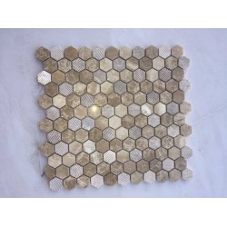 Mosaico su rete Materia Beige - 30x30 Cm
